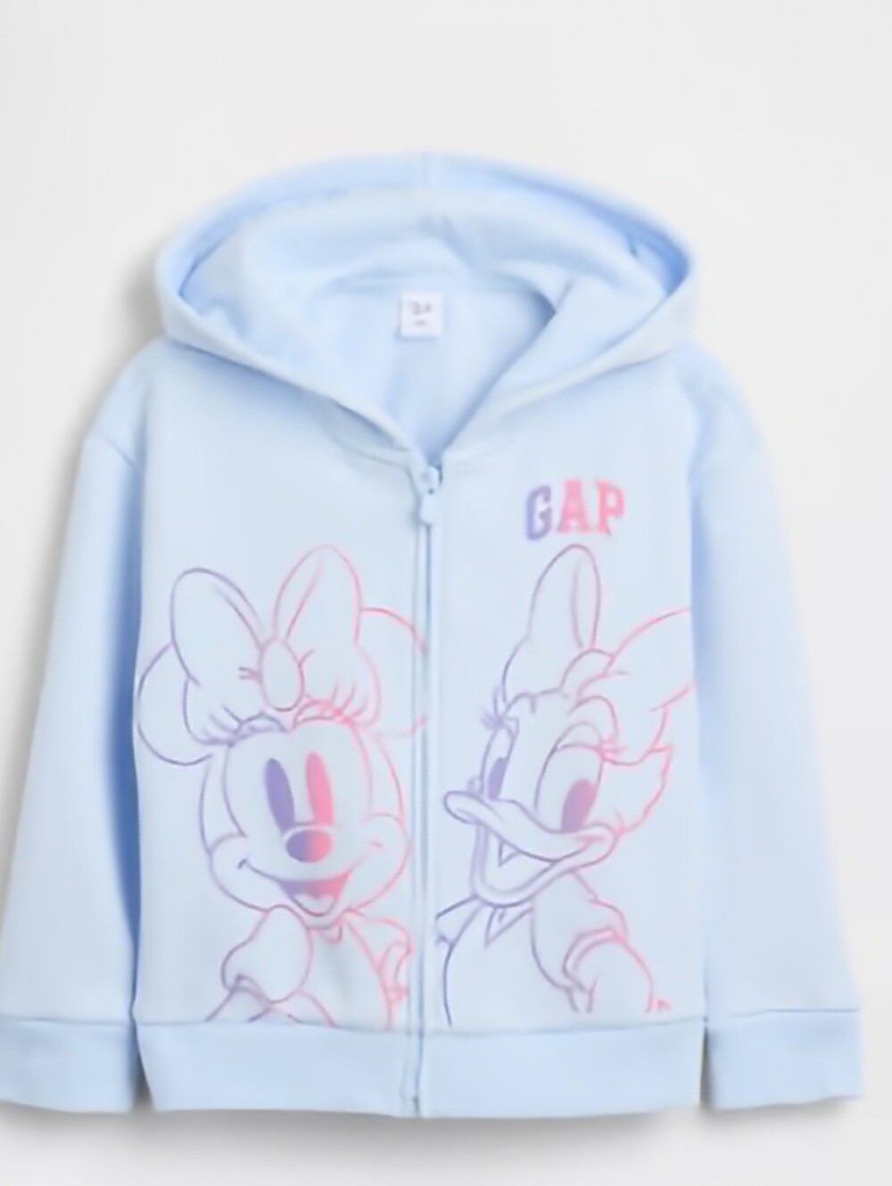 NWT GAP Light Blue Minnie & Daisy Zip Hoodie, Size 3T